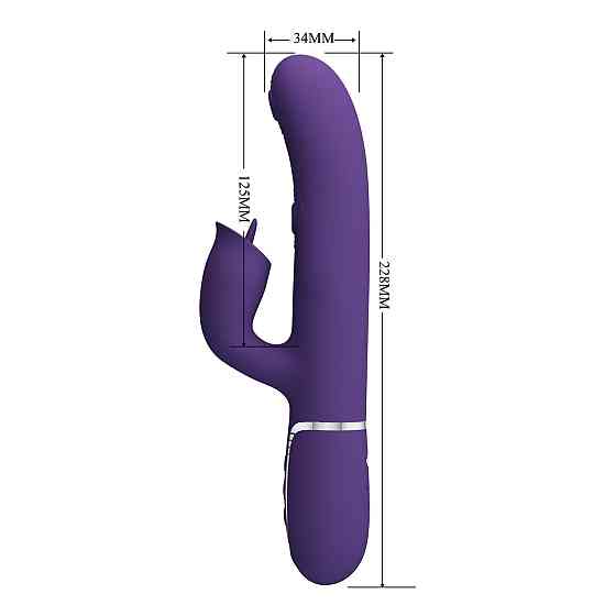 Вибратор PRETTY LOVE Gigi dark purple, 7 thumping functions 7 licking modes Sex Aura Киев