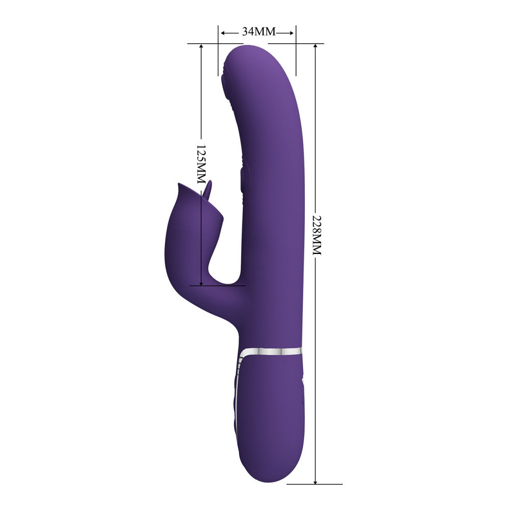 Вибратор PRETTY LOVE Gigi dark purple, 7 thumping functions 7 licking modes Sex Aura Киев - изображение 6