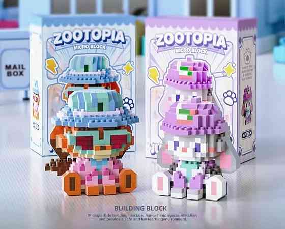 Конструктор блочный детский Zootopia (Зоотрополис) Джуди Хопс и Ник Вайлд, 268 деталей, ABS-пластик, от 6 лет Киев