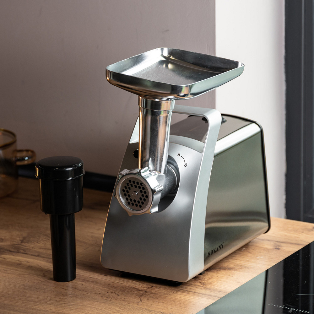 М'ясорубка Sokany SK-06001 електрична 2400 Вт сталь Київ - фото 8