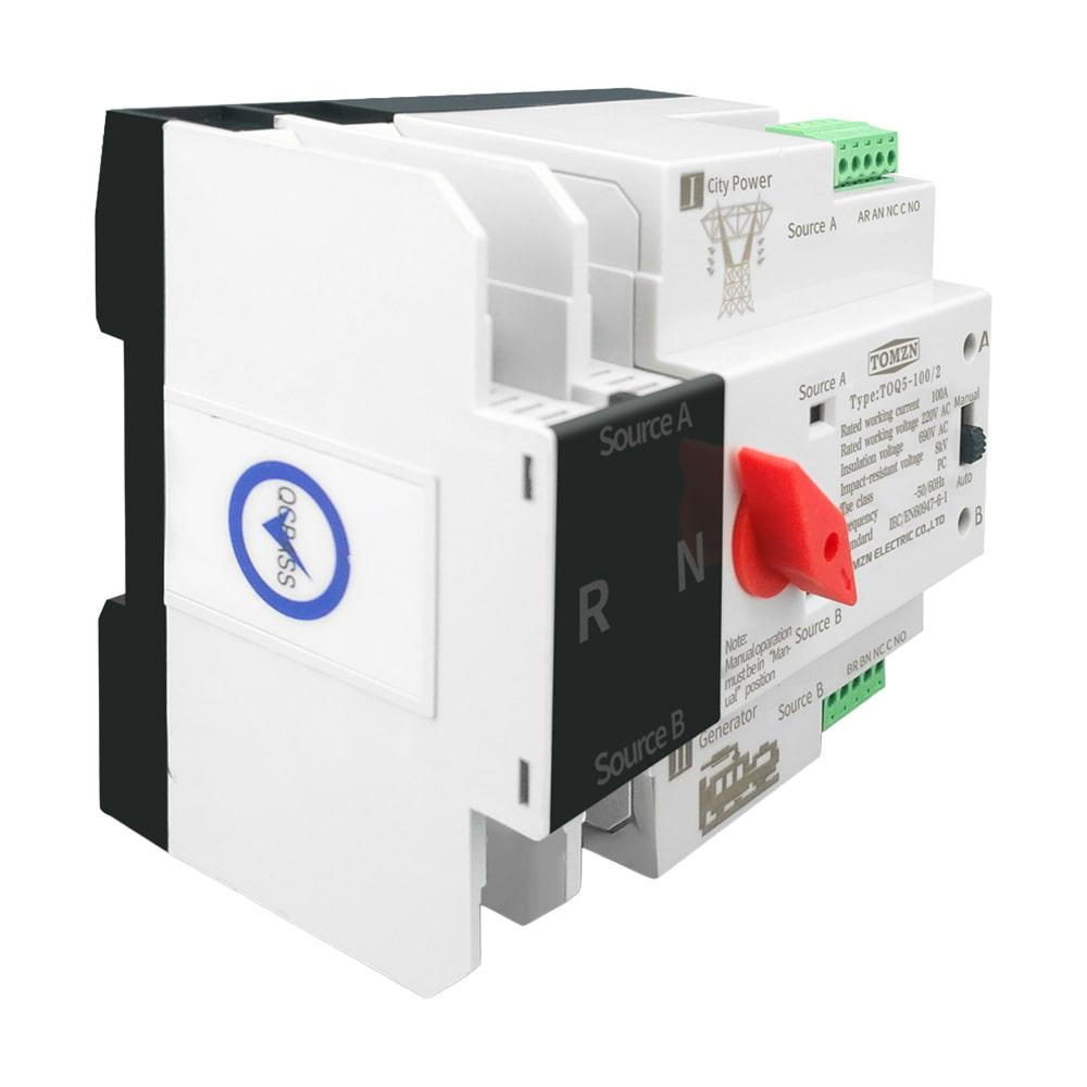 Автоматичний перемикач (АВР) під DIN-рейку TOMZN TOQ5/2P 100A 2 полюси (51-00113) Киев - изображение 6