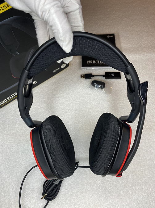 Игровая гарнитура Corsair VOID ELITE Surround 7.1 с микрофоном, совместимая с PC, PS4, Xbox, CA-9011206-EU Киев - изображение 4