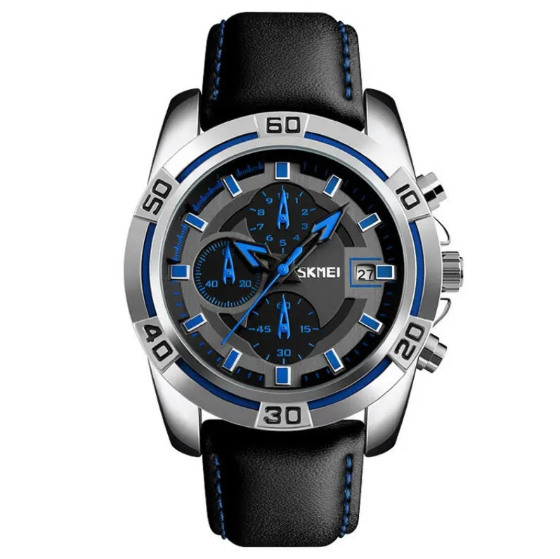 Мужские часы Skmei 9156 avalon черный с синим Винница - изображение 1