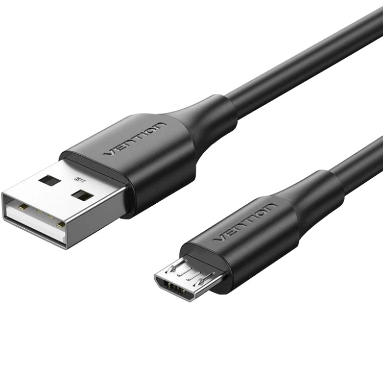 Кабель USB 2.0 AM-micro BM 1.0м Black Vention Вінниця - фото 1