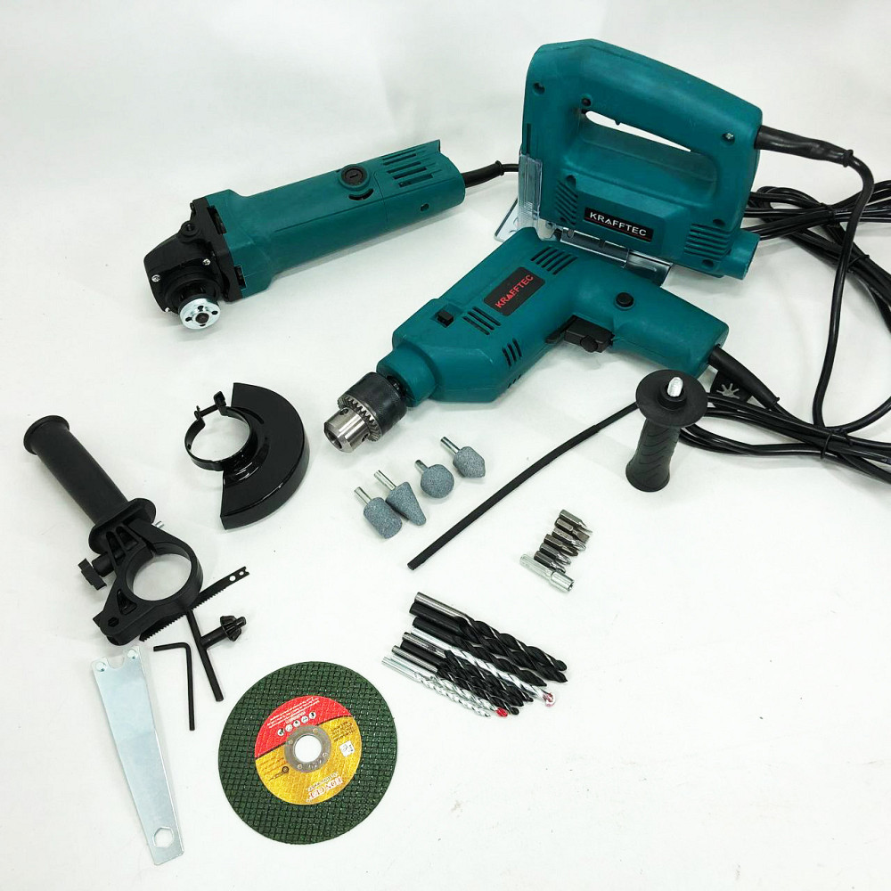 Набір електроінструментів 3в1: мережний ударний дриль, болгарка мережева, електричний лобзик потужний LN-12 Львів - фото 12