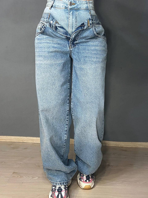 Джинсы женские Its Basic 4607-4 BARREL skater с двойным поясом голубые, голубой, 34, 34, 70 см, 96 см Киев - изображение 15