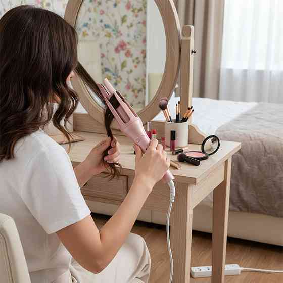 Автоматична плойка для завивки волосся,від мережі,120Вт,34х8х6 см,36018,Рожевий Київ