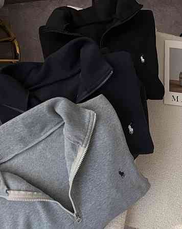 Женский утепленный оверсайз свитшот трехнитка на флисе 42-48 Синий Одесса