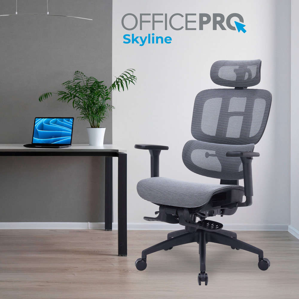 Крісло офісне Officepro Skyline Footrest Black/Dark Gray (OC750-B-DG-DG) ( 10681 ) Харків - фото 13