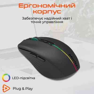 Мишка Meetion BTM002 Wireless/Bluetooth Black (MT-BTM002-A) Вінниця