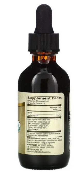 Екстракт гірких трав (Organic Digestive Bitters with Natural Flavors) 60 мл Київ - фото 2