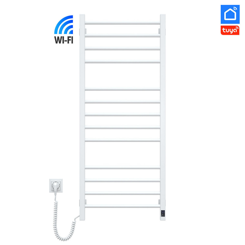 Полотенцесушитель Navin Классик Квадро 500х1200 Sensor с Wi-Fi, левый, белый Киев - изображение 2