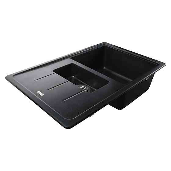 Гранітна мийка Globus Lux IZEO чорний металік 780x500 мм-А0001 Київ