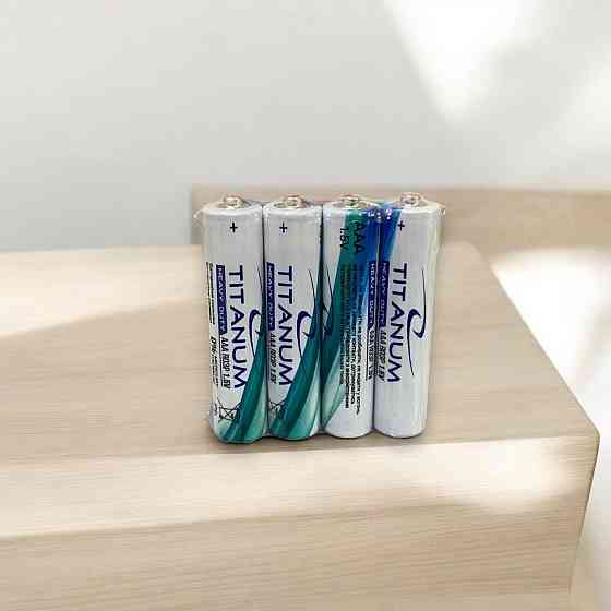 Батарейки TITANUM AAA R3 солевые 40 шт — міні пальчикові елементи живлення для пультів, годинників та іграшок Харків