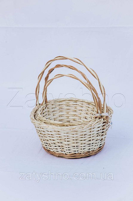 Плетеная корзина белая из лозы | корзина пасхальная | корзина на Пасху Киев - изображение 1