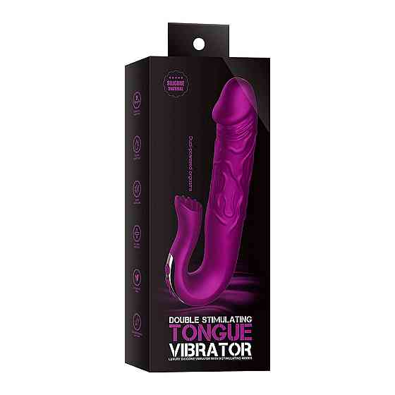 Двойной вибростимулятор Realistic Tongue Stimulating Sex Aura Киев