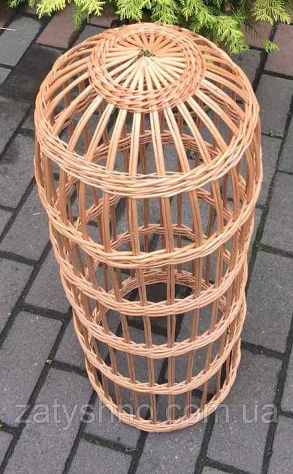 Люстра плетеная высокая  | люстры плетеные из лозы  | торшеры абажуры бра большая Киев - изображение 1