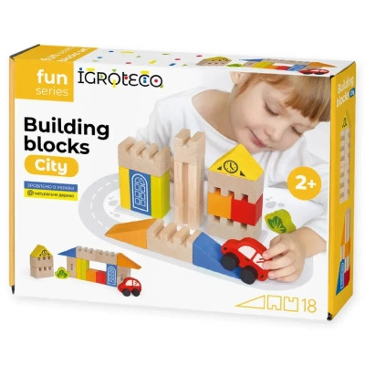 Кубики Ігротеко Будівельні блоки Місто 18 елементів (900538) Вінниця - фото 1