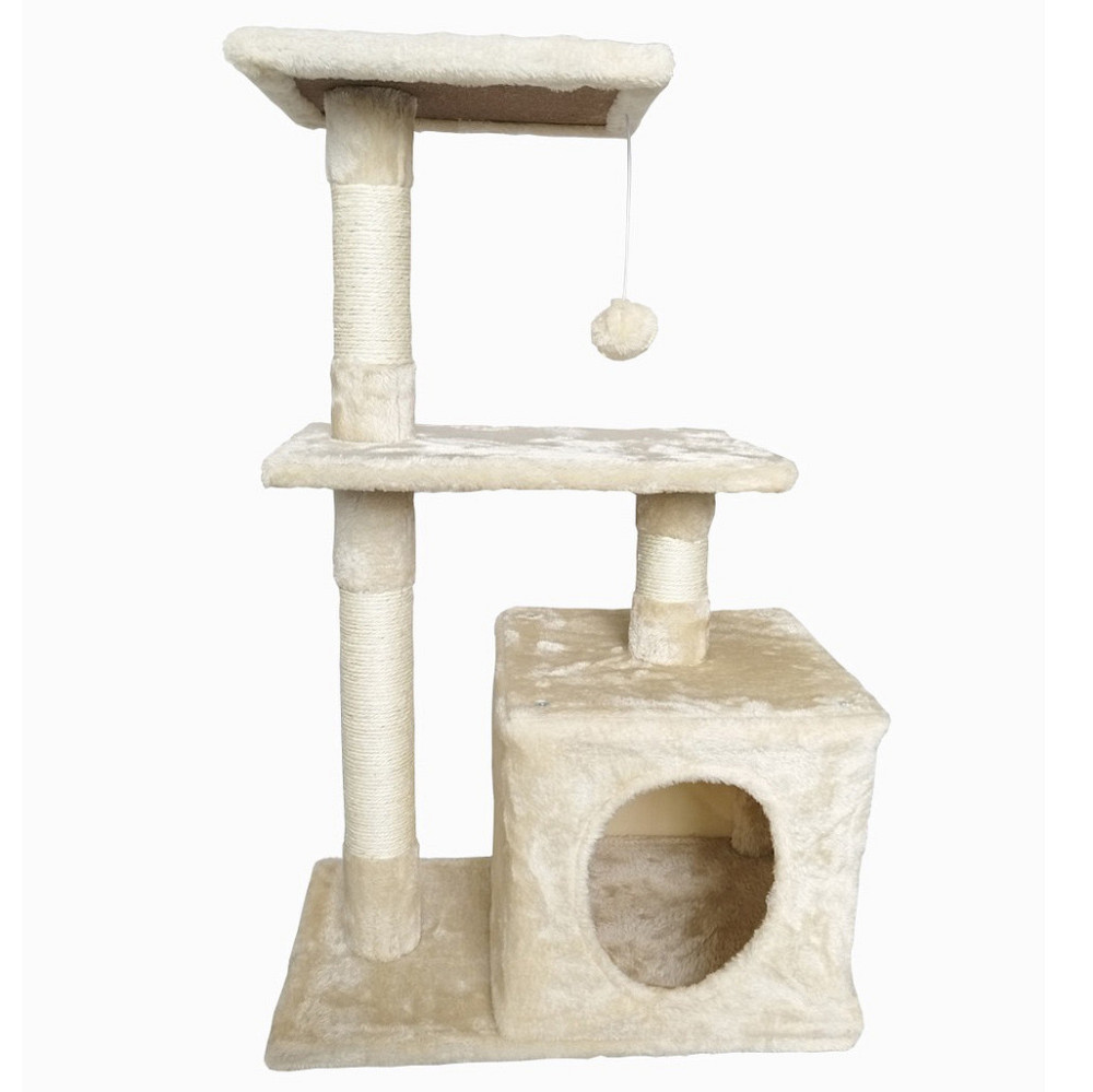 Ігровий комплекс для кішок Avko CatTree 1054 Beige кігтеточка, будиночок, дряпка Київ - фото 1