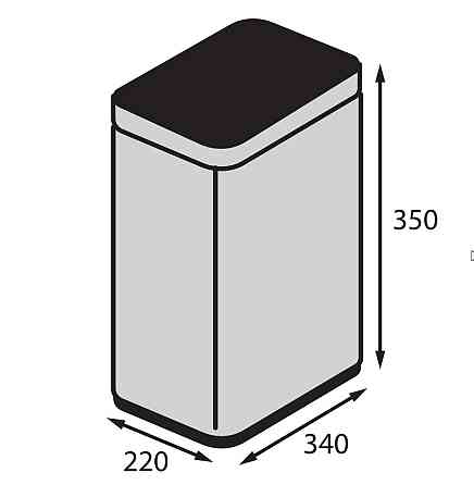 Сенсорное прямоугольное мусорное ведро Koer TC-020312-02, 12 л, цвет нержавейка (KR5586) Харьков