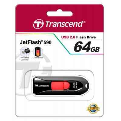 USB флеш накопитель Transcend 64GB JetFlash 590 USB 2.0 (TS64GJF590K) Винница