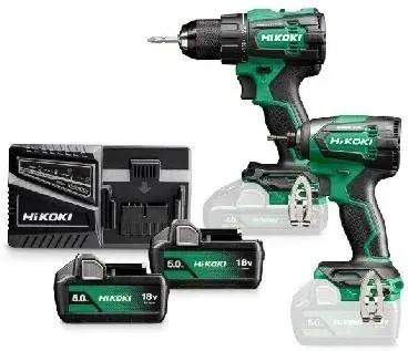 ZESTAW 18V HiKOKI (dawniej Hitachi) KC18DE WCZ BRUSHLESS - 2 Акумулятори 18V/5.0Ah + Валіза HSC Київ - фото 1