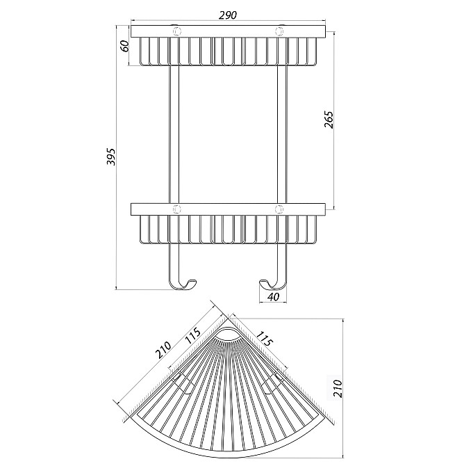 Поличка кутова TOPAZ 4115-2 Тернопіль - фото 3