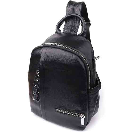 Женский рюкзак из натуральной кожи Vintage 23055 Черный Киев