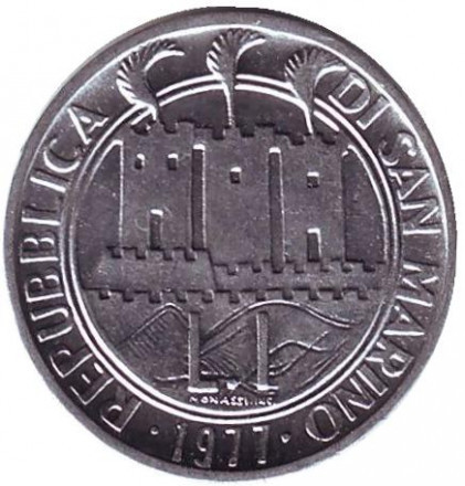FAO. Монета 1 ліра. 1977 рік, Сан-Марино. UNC Полтава - фото 1