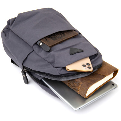 Сумка Vintage Через плечо нейлон Серая (20630) Винница - изображение 3