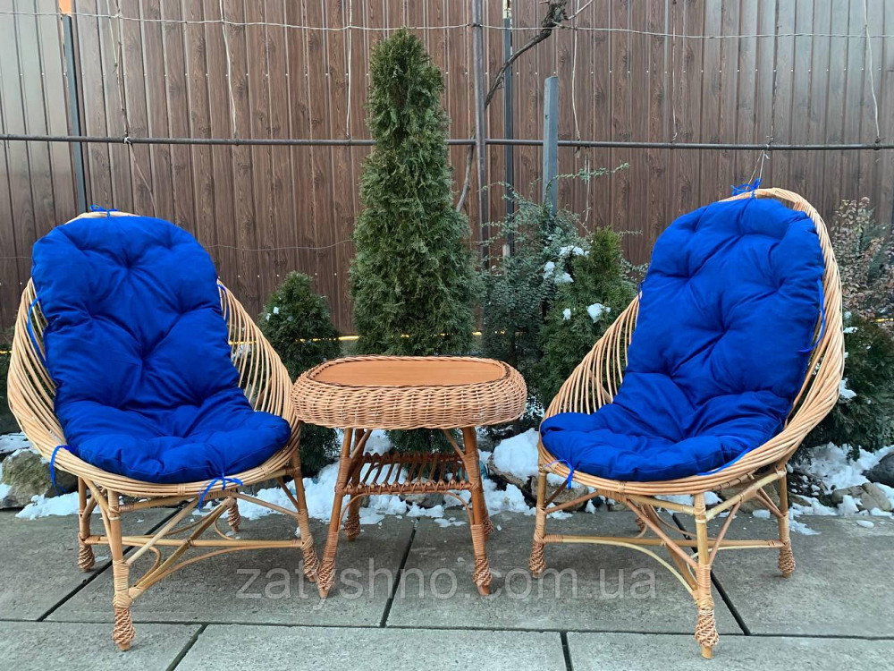 Мебель плетеная, с накидками, комплект Киев - изображение 1