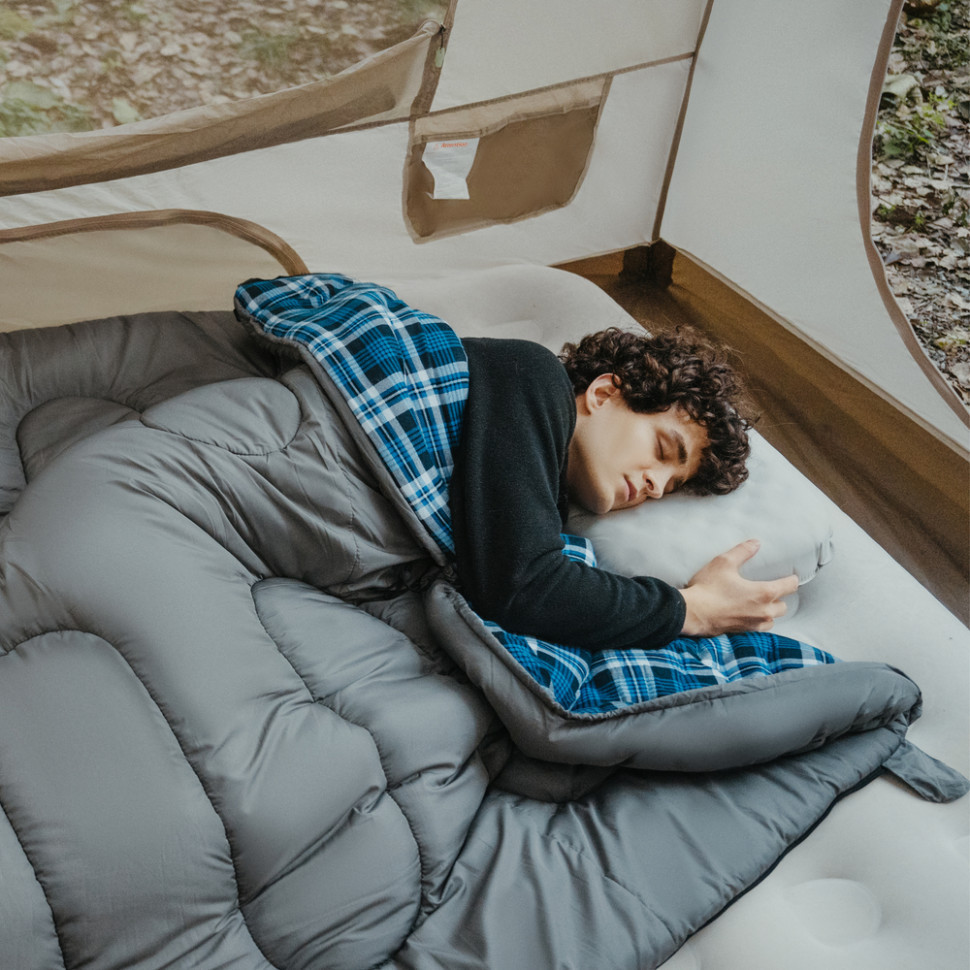 Спальный мешок с капюшоном Naturehike Clear Sky CNK2450WS042 (220 х 80см) Серый Киев - изображение 5