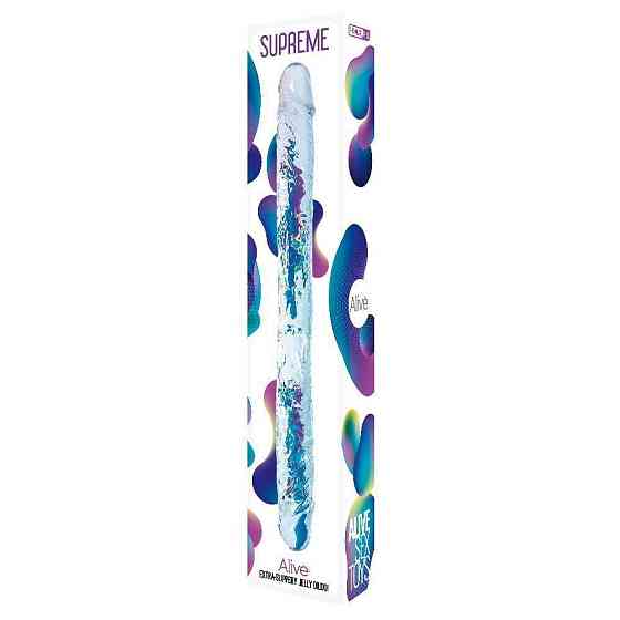 Прозорий двосторонній фалоімітатор Alive Supreme Jelly Dildo Sex Aura Київ