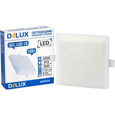 Светильник Delux LED 18_4000К 18Вт 230В SQUARE (90020232) Винница