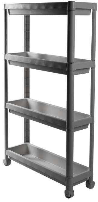 Етажерка 4-х ярусна Violet House 6014 Long Shelf GREY 54х18х91 см (7040714) Київ - фото 1