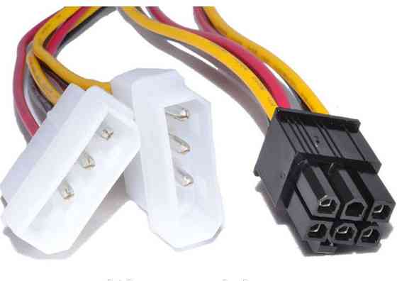 Кабель питания для видеокарт (6pin- 2x PCI-E), длина 15см Полтава