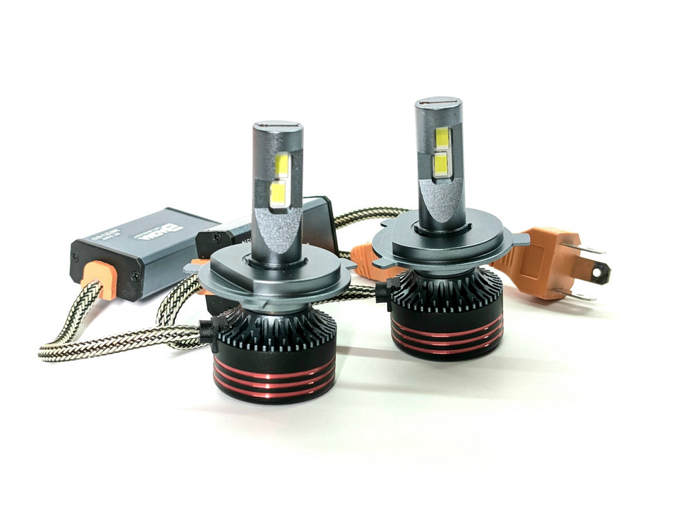 Комплект світлодіодних ламп M8 PRO H4 (P43t) 55W Canbus 6000K 12000Lm 12/24V Харків - фото 1