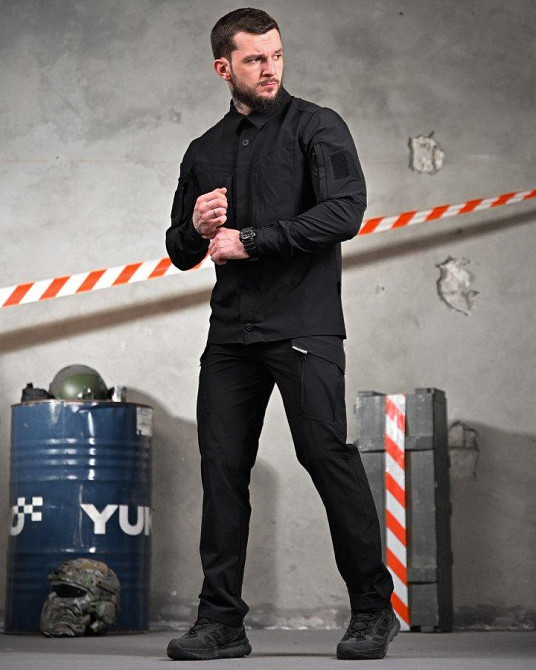 Літній міський тактичний костюм URBAN чорний поліція ПП7691 Одеса - фото 1