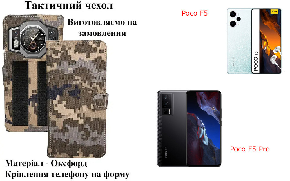 Тактический чехол для OnePlus Nord N300 5G, крепится к снаряжению на липучке Киев - изображение 1