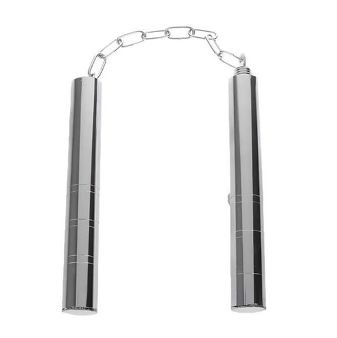 Складные стальные нунчаки RESTEQ 36,5 см — металлические тренировочные палки для единоборств, боевых искусств, трюков и коллекции Киев - изображение 6