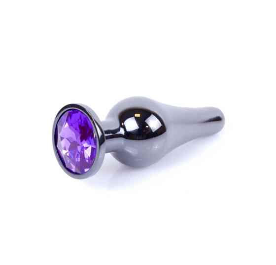 Анальна пробка - Jewellery Dark Silver BUTT PLUG- Purple Sex Aura Київ