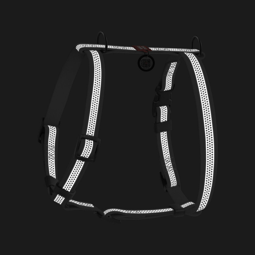 Шлей для собак водостойкая анатомическая Н-образная WAUDOG Waterproof с QR-паспортом, светоотражающая, пластиковая пряжка-фастекс, L, Ш 25 мм, А 50-85 Киев - изображение 3