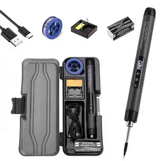 Паяльник з регулюванням температури 8Вт,USB,260-420 ° C,C200S G SET SBR Київ