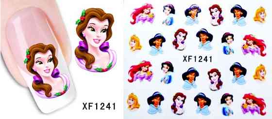 Наклейки для нігтів водні - розмір стікера 6*5см, інструкція по застосуванню є в описі товару Київ