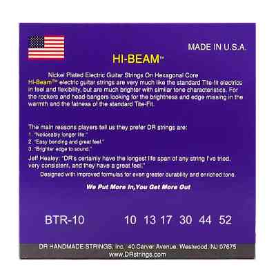 Струны для гитары DR Strings HI-BEAM Electric - Big Heavy (10-52) (BTR-10) Винница
