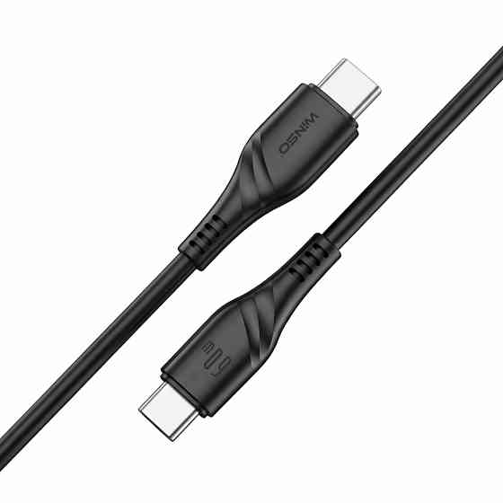 Кабель Winso Pro Type-C to Type-C 60W PVC 2м чорний Львів
