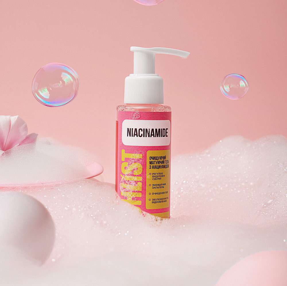 Очищающий матирующий гель с ниацинамидом Cleansing Matifying Gel Niacinamide Wishlist 100 мл Киев - изображение 8