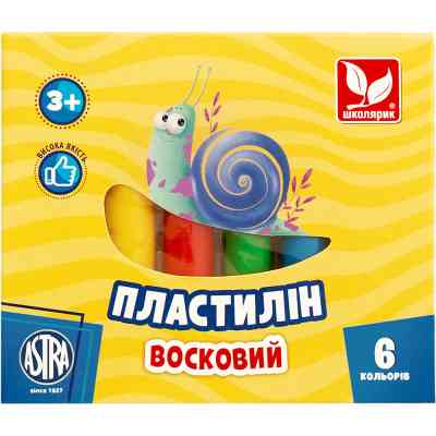 Пластилін Школярик Круглий 6 кольорів 78 г (83811905-UA) Вінниця