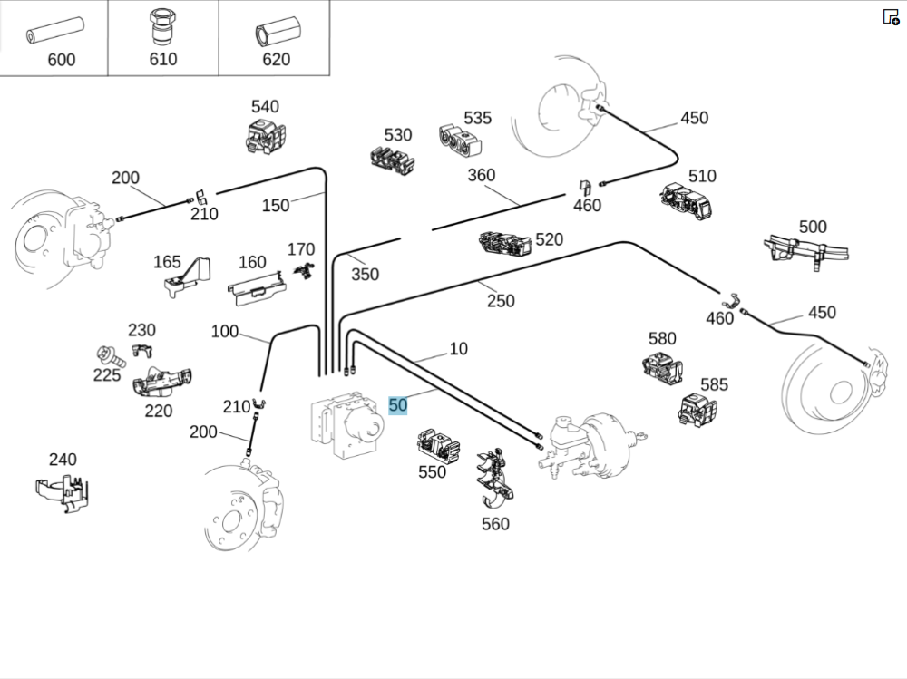 Mercedes-Benz  A1664205726 Тормозна трубка від ГТЦ до блоку ABS "SC" ML/GLE W166 GL/GLS X166 GLE Coupe C292 Одесса - изображение 4