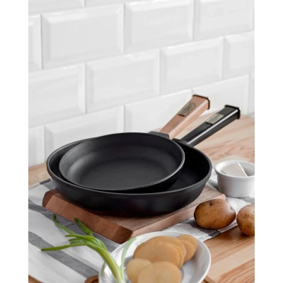 Сковорода Brizoll Optima чавунна з ручкою 200х35 мм (O2035-P) Вінниця - фото 5